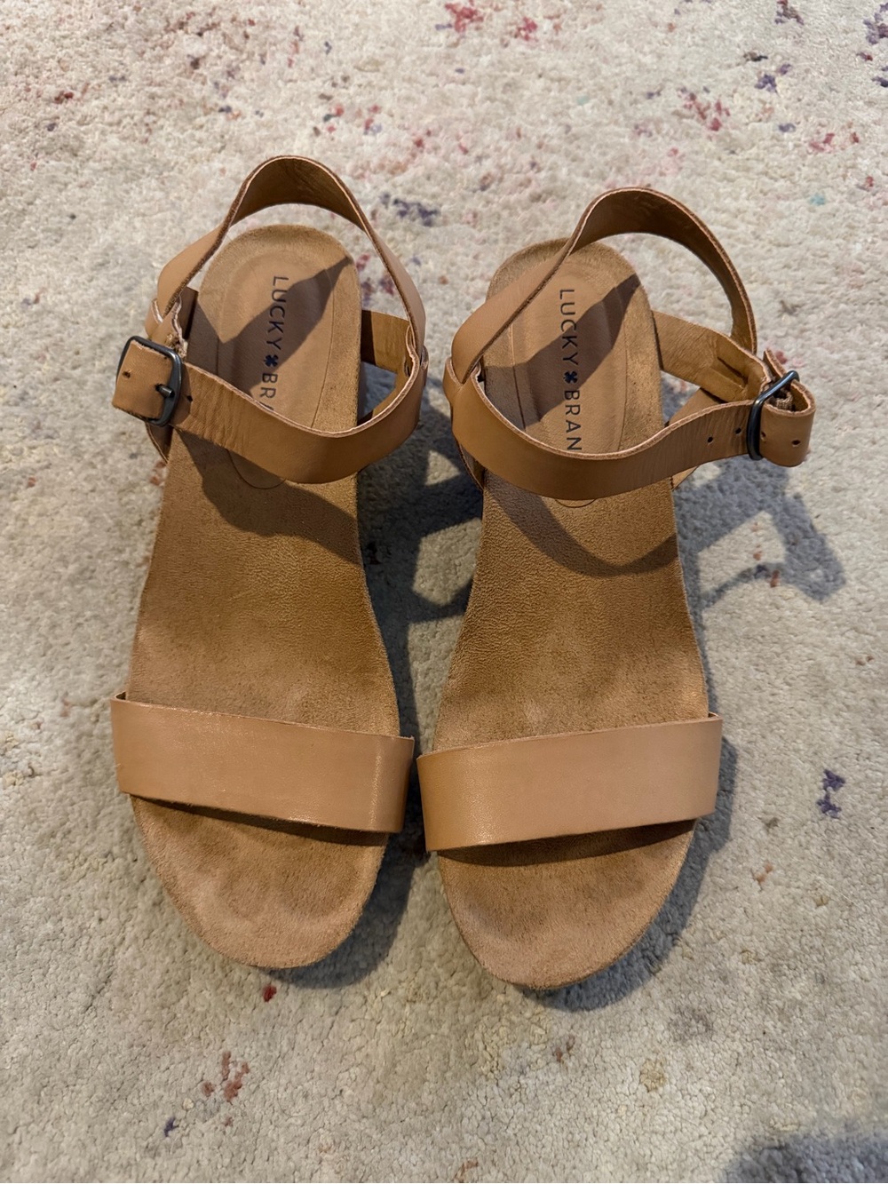 Lucky Brand Leather Sandals Heels
